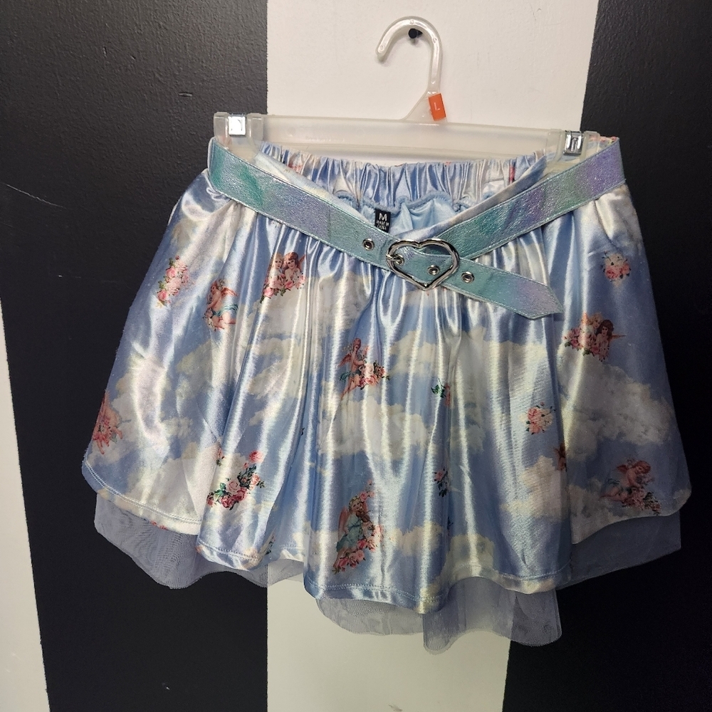 SOLD Blue Angel Skirt Set with Heart Detail - Picture 5 of 7